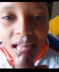 Coloured girl Annabelle sucking dick at the parking lot
